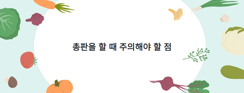 총판을 할 때 주의해야 할 점
